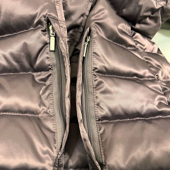 UTEX Canada Down Puffer Coat Faux Fur Trimmed Hoodie Size Large - Picture 15 of 16